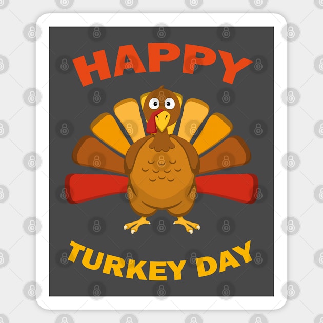 Happy Turkey Day Funny Thanksgiving Gift Magnet by MasliankaStepan